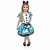 Fantasia Infantil Princesa Alice no País das Maravilhas Festa de Aniversário Presente Dia das Crianças Menina Carnaval - Imagem 2