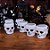Mini Balde Caveira Cabeça de Esqueleto Enfeite Decoração Halloween Mesa Doces Lembrancinha Festa Dia das Bruxas Terror - Imagem 5