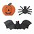 Enfeite Decoração Halloween Festão Aranha Abóbora Morcego Parede Pendurar Painel Festa Dia das Bruxas Noites do Terror - Imagem 1