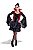 Fantasia Vampira Dark Adulto Vestido Gótico com Gola Cosplay Drácula Feminino Traje Bruxa Rainha Festa Halloween Carnaval - Imagem 1