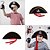 Chapéu de Pirata Infantil Festa Carnaval Halloween Acessório Fantasia Caveira Jack Sparrow Piratas do Caribe Capitão Gancho - Imagem 1