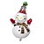 Balão de Natal Metalizado Brilhante Boneco de Neve Decoração Enfeite Festa Fim de Ano Merry Christmas Reveillón - Imagem 1