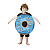 Fantasia Rosquinha Granulada Donuts Infantil Cosplay Candy Roupa Engraçada Criativa Doce Comida Bloquinho Carnaval - Imagem 1
