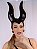 Touca Rainha Má com Chifres Tiara Malévola Luxo Acessório Cosplay Fantasia Bruxa Feiticeira Festa Halloween Dia das Bruxas Bloquinho Carnaval Noites do Terror Zumbi - Imagem 3