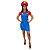 Fantasia Mário Feminina Adulto Jogo Super Mario Bros Cosplay Anime Game Jardineira Portuga Vermelha Personagem Animação Festa de Aniversário Recreação Carnaval Bloquinho - Imagem 1