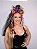 Tiara Espanhola Caveira Mexicana com Véu e Flor Acessório Fantasia Festa Halloween Dia de Los Muertos Noite Zumbi Carnaval Bloquinho - Imagem 5