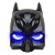 Máscara Batman Led Meio Rosto Acessório Fantasia com Luz Super Herói Liga da Justiça Homem Morcego Festa Carnaval Dia das Crianças Presente de Aniversário Menino - Imagem 2
