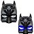 Máscara Batman Led Meio Rosto Acessório Fantasia com Luz Super Herói Liga da Justiça Homem Morcego Festa Carnaval Dia das Crianças Presente de Aniversário Menino - Imagem 1