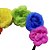Tiara de Rosas Coloridas Arco Irisi Arquinho Cosplay Fantasia Caveira Mexicana Flores Dia de Los Muertos Festa Halloween Día das Bruxas Bloquinho Carnaval - Imagem 3