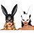 Máscara Coelha Meio Rosto Orelha Coelho da Páscoa Coelhinha Sexy Playboy Cosplay Coelhinho Festa Carnaval Halloween - Imagem 1