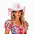 Chapéu Country com Franjas Cowgirl Vaqueira Rosa com Franja Peoa Boiadeira Caipira Rodeio Festa Junina Sertanejo - Imagem 1