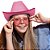 Chapéu Country Rosa Cowgirl Boiadeira Infantil Festa Junina Peoa Vaqueira Rodeio São João Caipira - Imagem 1