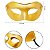 Máscara Veneziana Metálica Festa de Gala Baile de Máscaras Básica Lisa Adulto Acessório Metalizado Cosplay Carnaval Halloween - Imagem 4