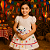 Fantasia Noiva Caipira Infantil Vestido Noivinha Festa Junina Casamento Quadrilha São João Quermesse Arraiá - Imagem 3