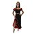 Fantasia Cigana Adulto Feminina Conjunto Espanhola Dança do Ventre Dançarina Flamenco Bailarina Traje Festa Flamenca - Imagem 3