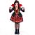 Fantasia Infantil Vampira Condessa Sanguinária Vampira Bruxa Luxo Criança Menina Festa Halloween Dia das Bruxas Noites do Terror Zumbi Carnaval - Imagem 2