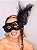 Máscara Veneziana Preta Super Luxo Festa de Gala Baile de Máscaras Elegante Feminina Acessório Cosplay Carnaval Halloween - Imagem 6