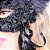 Máscara Veneziana Preta Super Luxo Festa de Gala Baile de Máscaras Elegante Feminina Acessório Cosplay Carnaval Halloween - Imagem 3