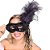 Máscara Veneziana Preta Super Luxo Festa de Gala Baile de Máscaras Elegante Feminina Acessório Cosplay Carnaval Halloween - Imagem 1
