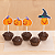 Kit Topo de Bolo Halloween Topper Cobertura Cupcake Enfeite de Mesa Decoração Palito Abóbora Aniversário Halloween Festa Dia das Bruxas - Imagem 3