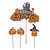 Kit Topo de Bolo Halloween Topper Cobertura Cupcake Enfeite de Mesa Decoração Palito Abóbora Aniversário Halloween Festa Dia das Bruxas - Imagem 1