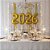 Kit Balão Metalizado 2026 Número Grande Dourado Prata Decoração Enfeite de Mesa Parede Ano Novo Noite de Reveillon - Imagem 4