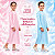 Fantasia Túnica de Anjo Infantil Colorida Anjinho Bata Azul Rosa Capa Coroação Querubim Teatro Cultural Arcanjo Celebração Religiosa Batismo Cosme Damião Festa Natal Carnaval - Imagem 7