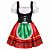 Fantasia Portuguesa Feminina Adulto Vestido Português Camponesa Traje Típico Países Festa Temática Cultural Feira das Nações Tradicional Folclore - Imagem 5
