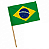 Bandeira de Mão do Brasil e Cabo Flâmula Haste Torcida Copa do Mundo Jogos Olímpicos Desfile 7 de Setembro Festa Nações - Imagem 2
