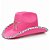 Chapéu Country Rosa Cowgirl Vaqueira Boiadeira Caipira Rodeio Festa Junina Sertanejo - Imagem 3