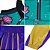 Fantasia Zoey Huntrix Guerreiras K-Pop Infantil Menina Cosplay Demon Hunters Cropped + Calça Festa Carnaval Bloquinho Halloween - Imagem 4