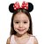 Tiara Minnie de Pelúcia Orelhas com Laço de Poá Acessório Fantasia Ratinha Festa de Aniversário Dia das Crianças Carnaval Bloquinho - Imagem 2