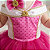 Fantasia Princesa Bela Aurora Bebê Vestido Rosa Princesinha Luxo Festa de Aniversário Presente Dia das Crianças Menina Baile Carnaval - Imagem 3