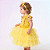 Fantasia Princesa A Bela e A Fera Bebê Vestido Amarelo Princesinha Luxo Festa de Aniversário Presente Dia das Crianças Menina Baile Carnaval - Imagem 2