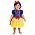 Fantasia Princesa Branca de Neve Bebê Vestido Princesinha Luxo Festa de Aniversário Presente Dia das Crianças Menina Baile Carnaval - Imagem 1