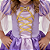 Fantasia Princesa Rapunzel Vestido Roxo Lilás Violeta Festa de Aniversário Presente Dia das Crianças Menina Baile Carnaval - Imagem 3