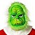 Máscara Grinch Plástico Monstro Verde Natal Acessório Personagem Fantasia Natalina Cosplay Halloween Festa Temática Carnaval - Imagem 1