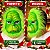 Máscara Grinch Plástico Monstro Verde Natal Acessório Personagem Fantasia Natalina Cosplay Halloween Festa Temática Carnaval - Imagem 6