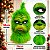Máscara Grinch Latex com Capuz Monstro Verde Natal Acessório Personagem Fantasia Natalina Cosplay Halloween Festa Temática Carnaval - Imagem 6