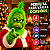 Máscara Grinch Latex com Capuz Monstro Verde Natal Acessório Personagem Fantasia Natalina Cosplay Halloween Festa Temática Carnaval - Imagem 10
