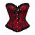 Fantasia com Corset Adulto Corselet Rendado Corpete Espartilho Cinta Modeladora de Cintura Figurino Halloween Cosplay Festa Temática Teatro Evento Carnaval - Imagem 16