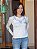 Blusa Bolsinho Azul Manga Longa - Imagem 3