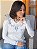 Blusa Bolsinho Azul Manga Longa - Imagem 1