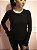 Blusa Tricô Preta Decote Canoa - Imagem 2