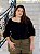 Blusa Bata Plus Size Preta - Imagem 2