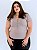 Blusa Plus Size Canelada Com Zíper - Imagem 2