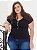 Blusa Plus Size Canelada Com Zíper - Imagem 3