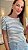 Blusa Listrada Decote Canoa - Imagem 1