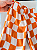 Calça xadrez laranja Unissex - Imagem 2