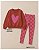 Kit legging térmica xadrez rosa e vermelha - Imagem 3